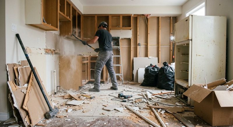 Kitchen Wall Demolition in Sacramento, CA